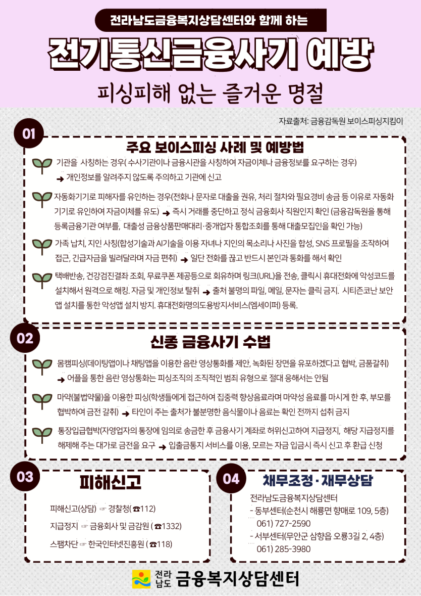 금융사기 예방 전단지